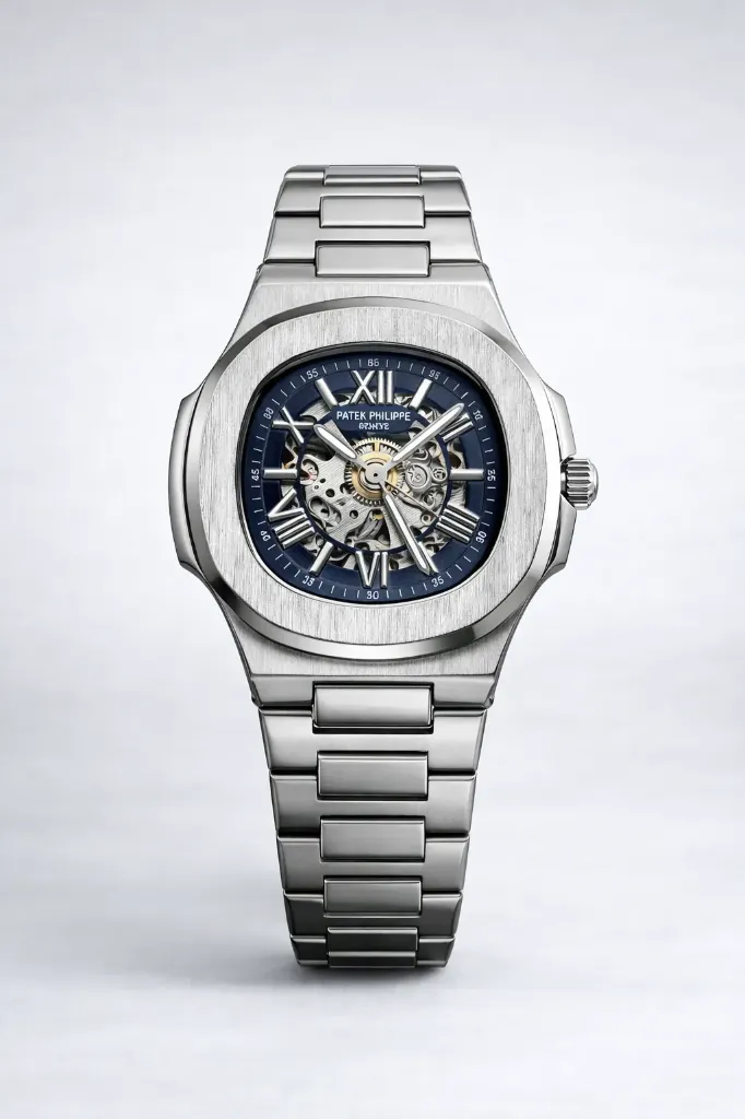 Skeleton Automatic Stainless Steel Watch